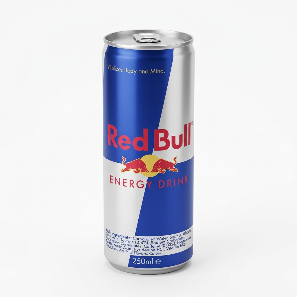 Red Bull realistic product image